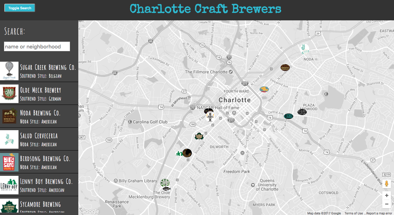 Charlotte Brewery application